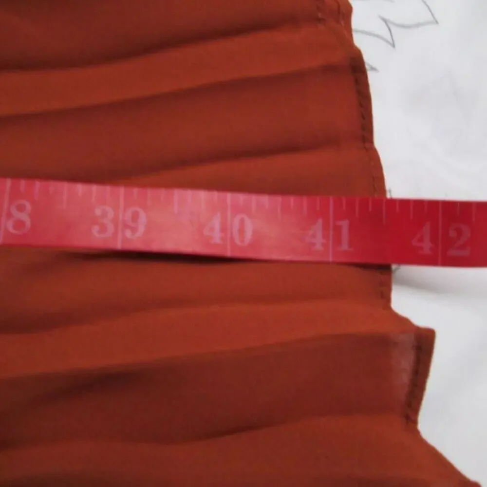 Nanette Lapore Pleated Sleeveless Smock Neck & Waist Midi Dress-Sienna-10-EUC - Picture 14 of 16